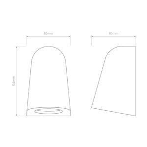 Svítidlo Astro bílé hliník