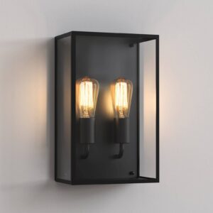 Svítidlo Astro černá/průhledná nerez/sklo