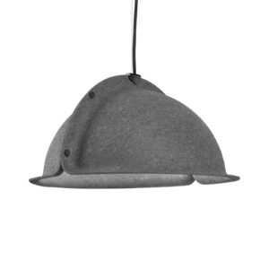 Svítidlo Atelje Lyktan tmavě šedá/opálová/černá polyesterová plst/akryl/hliník