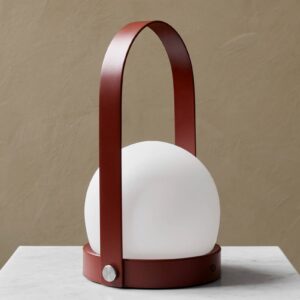 Svítidlo Audo Copenhagen opálová bílá/tmavě červená opálové sklo/ocel s povrchovou úpravou/plast