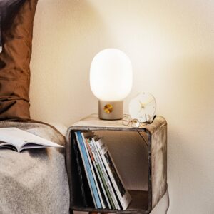 Svítidlo Audo Copenhagen opálové bílá/betonově šedá/mosaz opálové sklo/beton/kartáčovaná mosaz