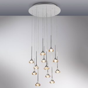 Svítidlo Axo Light chrom/jantarová chromovaný hliník/křišťál