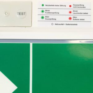 Svítidlo B-Safety bílá RAL 9003/zelená ABS/polykarbonát/PET