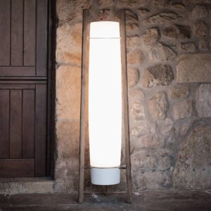 Svítidlo B.lux hnědá/bílá opálová dřevo/plast