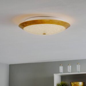 Svítidlo BANKAMP opál strukturovaný/lístkové zlato křišťálové sklo/železo