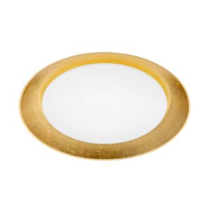 Svítidlo BANKAMP pozlátko/opálová hliník/sklo