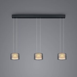 Svítidlo BANKAMP černá/kouřová hliník/sklo