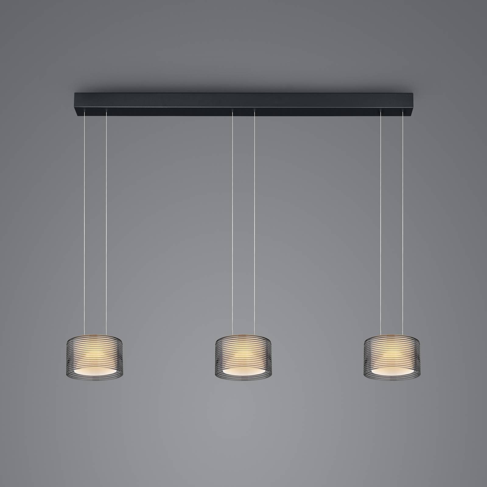 Svítidlo BANKAMP černá/kouřová hliník/sklo