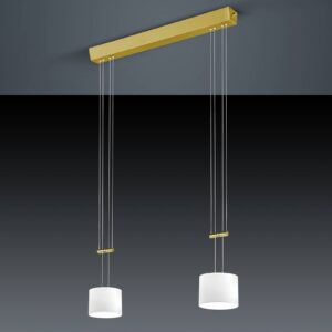 Svítidlo BANKAMP mosaz matná/bílá kov/sklo