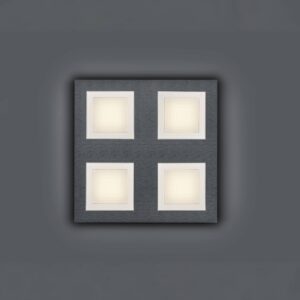 Svítidlo BANKAMP antracitová matná/opálová hliník/sklo