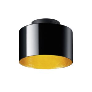 Svítidlo BANKAMP černá/zlatá hliník/sklo
