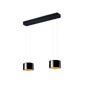 Svítidlo BANKAMP černá/zlatá hliník/sklo