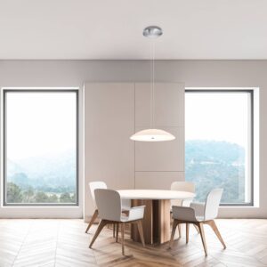 Svítidlo BANKAMP bílá/nikl kov/sklo