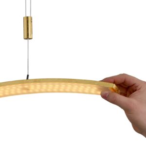 Svítidlo BANKAMP lístkové zlato/satinované hliník/akryl