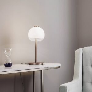 Svítidlo BOPP nikl matný kartáčovaný/bílý/čirý hliník/sklo