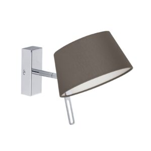 Svítidlo BRUMBERG niklová matná/hnědá hliník/mosaz/železo/chintz