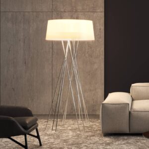 Svítidlo BYOK slonovina/lesklý hliník textil/hliník