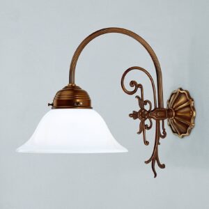 Svítidlo Berliner Messinglampen bílá/mosaz sklo/mosaz