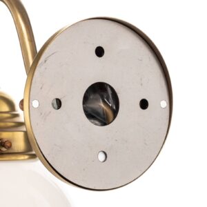 Svítidlo Berliner Messinglampen mosaz/bílá mosaz/ručně foukané sklo