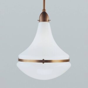 Svítidlo Berliner Messinglampen mosaz/bílá mosaz/sklo