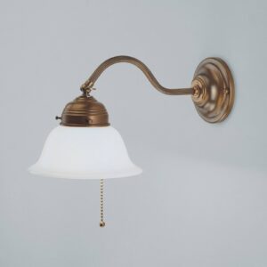 Svítidlo Berliner Messinglampen mosaz/bílá mosaz/ručně foukané sklo