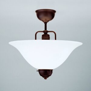 Svítidlo Berliner Messinglampen bílá/antická ručně foukané sklo/mosaz