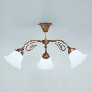 Svítidlo Berliner Messinglampen bílá/mosaz sklo/mosaz