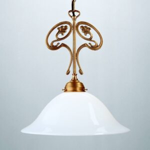 Svítidlo Berliner Messinglampen opálová/mosaz sklo/mosaz