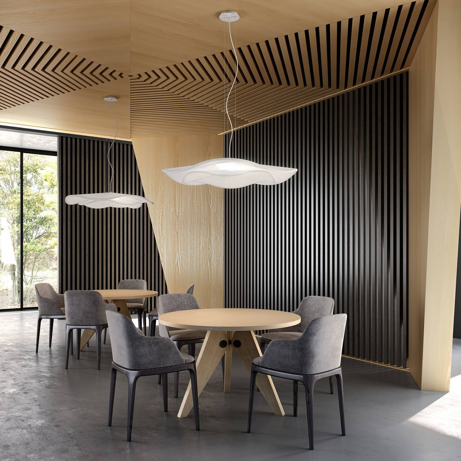 Svítidlo Bover bílá textil/hliník/železo/plast