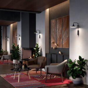 Svítidlo Bover černá hliník/mosaz/železo