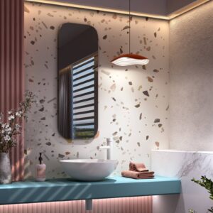 Svítidlo Bover terakota/bílá hliník/železo