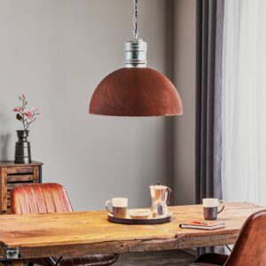 Svítidlo Brilliant hliník/rezavě hnědá/černá kov