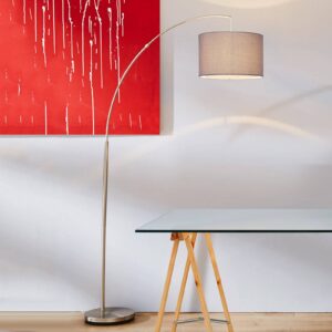 Svítidlo Brilliant chrom satinovaný kov/látka