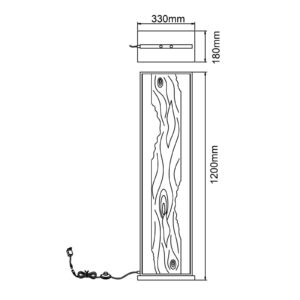 Svítidlo Brilliant světlé dřevo/černá dřevo/kov