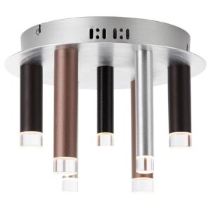 Svítidlo Brilliant hliník/hnědá/kávová kov/akryl