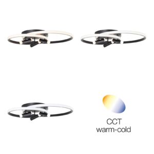 Svítidlo Brilliant černá/bílá kov/plast