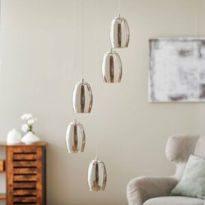 Svítidlo Brilliant chrom/kouřově šedá sklo/kov