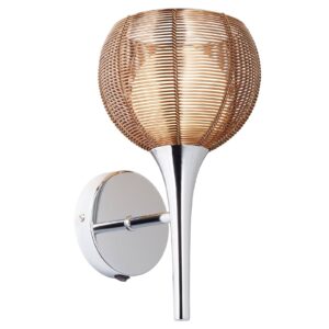 Svítidlo Brilliant bronz/chrom kov/sklo