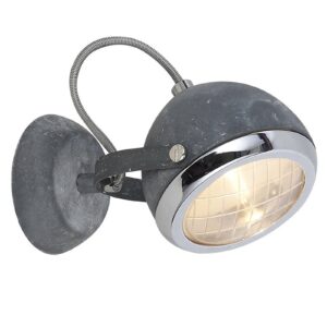Svítidlo Brilliant betonově šedá/chrom kov/sklo