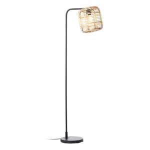 Svítidlo Brilliant černá/světlé dřevo kov/bambus