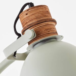 Svítidlo Brilliant světle zelená/hnědá kov/dřevo