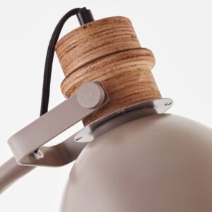 Svítidlo Brilliant taupe/hnědá kov/dřevo