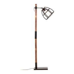 Svítidlo Brilliant černá/tmavé dřevo kov/dřevo