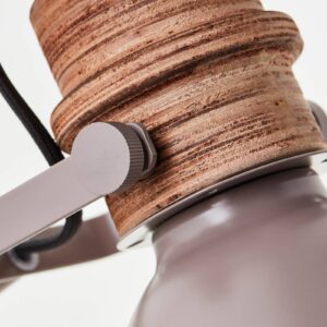 Svítidlo Brilliant taupe/hnědá kov/dřevo