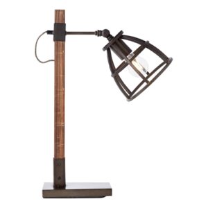 Svítidlo Brilliant černá/tmavé dřevo kov/dřevo