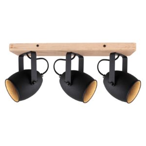 Svítidlo Brilliant černá/světlé dřevo kov/dřevo