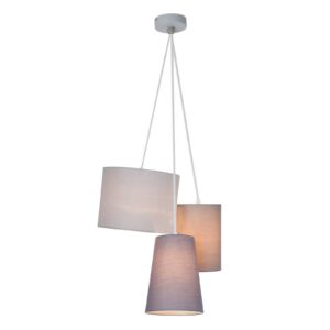 Svítidlo Brilliant šedá kov/textil