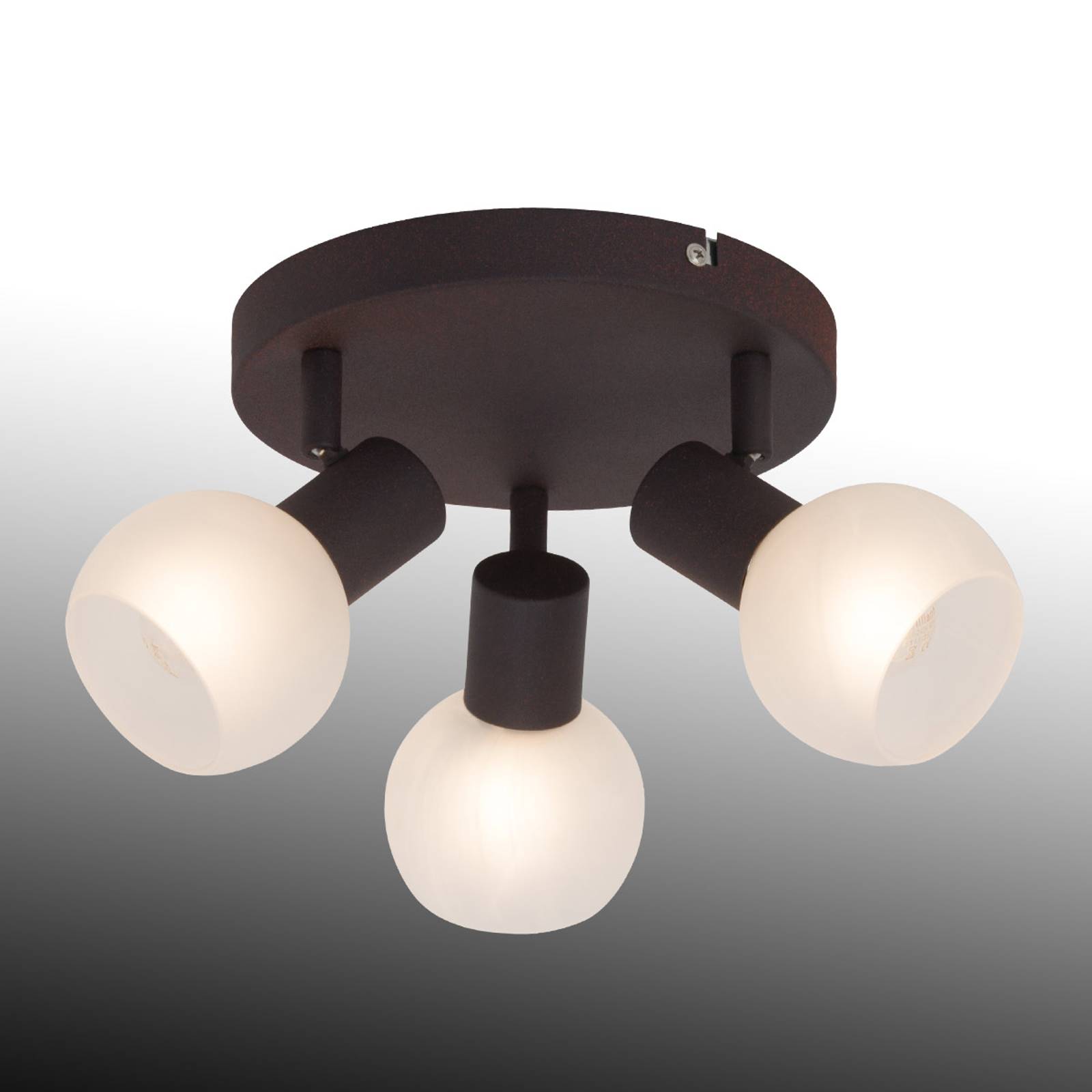 bílá alabastrová kov/sklo