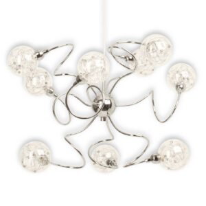 Svítidlo Brilliant chrom/čirá kov/sklo