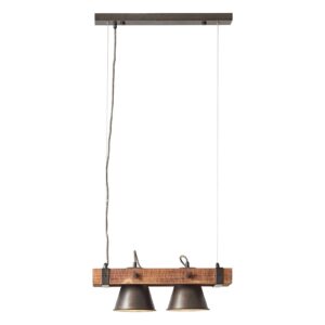 Svítidlo Brilliant černá/tmavé dřevo kov/dřevo